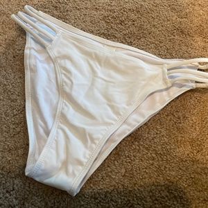 Womens Large swimsuit bottom NEW white strappy